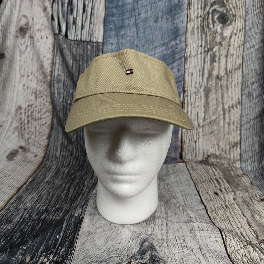 Vintage Tommy Hilfiger Golf Sun Visor Hat Men's One Size Adjustable Khaki Brown
